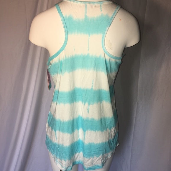 Isomiax Teal and white tie dye tank top - Picture 6 of 7